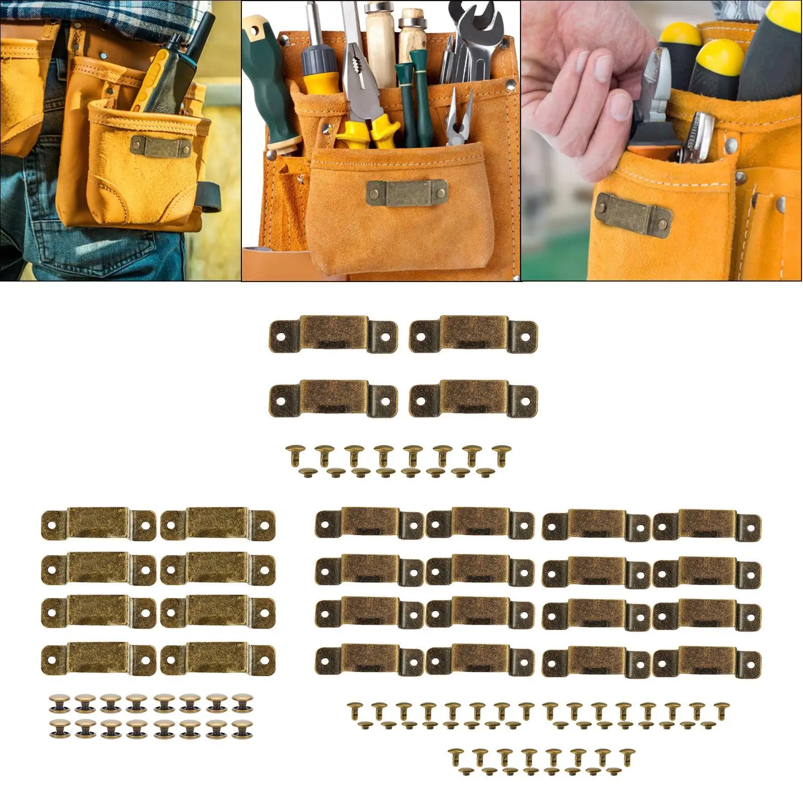 

Tape Measure Belt Clips Tool Bag Holders Lightweight Convenient Iron for Workshop