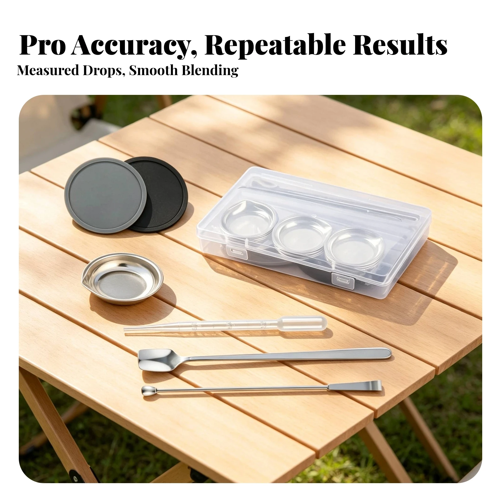 Paint Mixing Trays with Droppers Graduated Stainless Steel Paint Palette with Stirrers Model Palette Compact Safeguarding