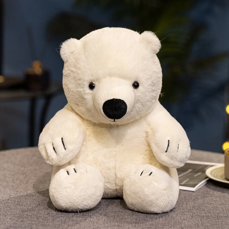 

30 см имитация белого медведя, плюшевые игрушки, мягкие мультяшные куклы, кавайные животные, плюшевые игрушки для девочек и мальчиков, игрушки-компаньоны для сна
