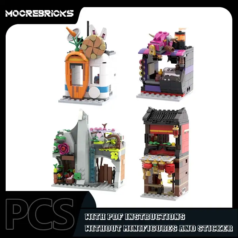 

MOC High-tech Modular Architecture Street View MK Series Building Blocks Model Sets Children's Bricks Toys Birthday Gifts