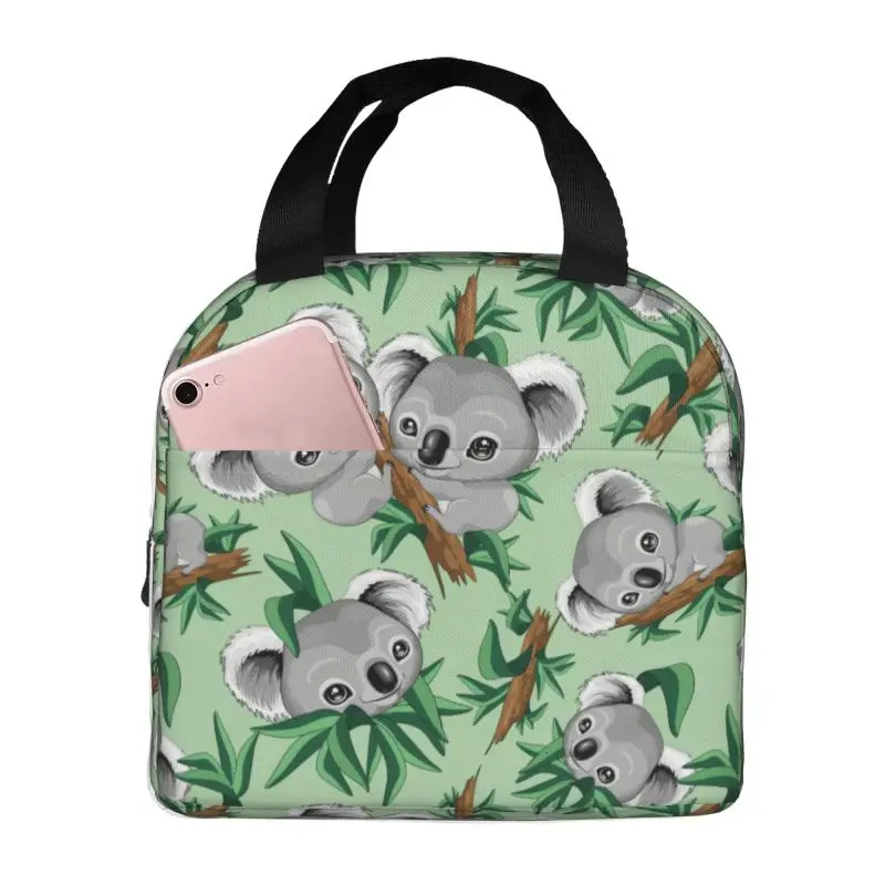 Australian Rainforest Koala Bears Thermal Insulated Lunch Bags Women Lunch Container for Work School Travel Food Bento Box