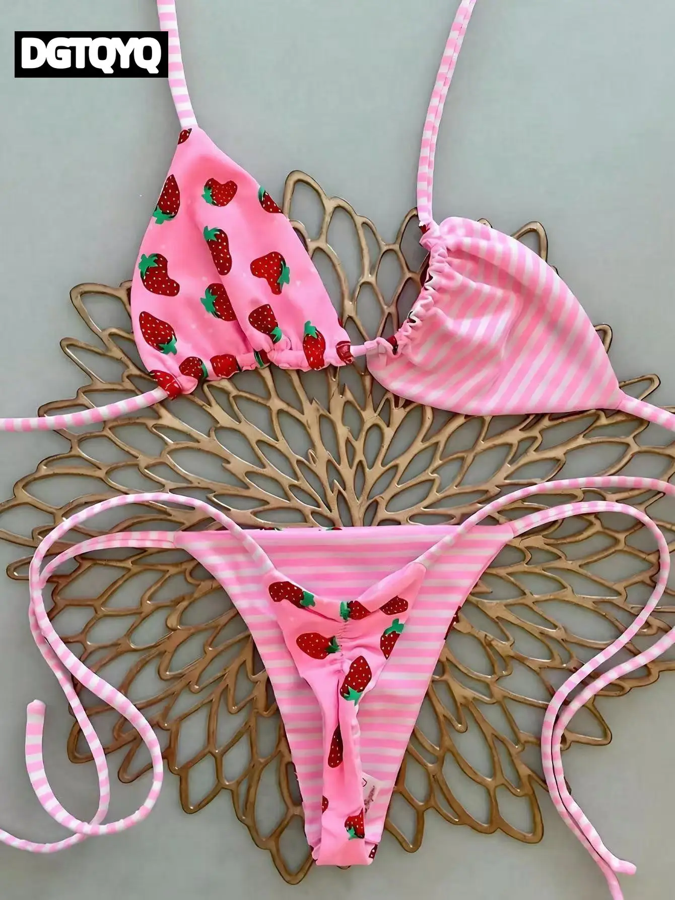 Micro Bikinis 2026 Sexy Women Swimsuit Push Up Swimwear Print Bikini Set Thong Biquini Bathing Suit Swimming Beachwear Female view 5