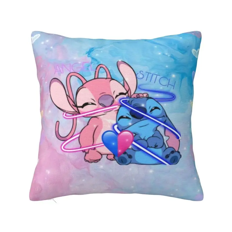 Custom Stitch Angel Love Heart Cartoon Nordic Throw Pillow Cover Sofa Cushion