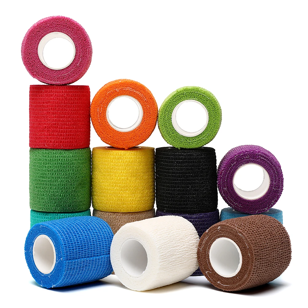 18 Colors Colorful Athletic Wrap Tape Self Adhesive Elastic Bandage Elastoplast Sports Protector Knee Finger Ankle Palm Shoulder