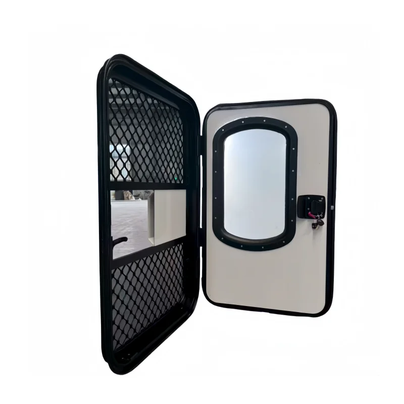 Trailer Parts 600x900mm Teardrop Trailer Door with Round Corner with Tempered Glass Fixed Window for Camper Truck Trailer view 2