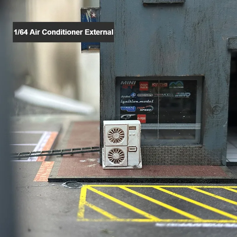 

Диорама 1/64, модель внешнего блока кондиционера, городской автомобиль, гараж, здания, сцена, демонстрационная модель