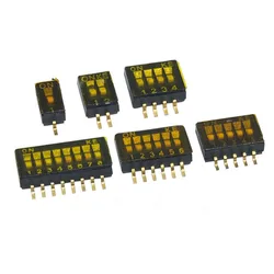 10pcs/LOT SMD Slide Type Switch 1P 2P 3P 4P 5P 6P 8P 10P 1.27mm Position Way DIP Black Pitch Toggle Switch Black Snap Switch