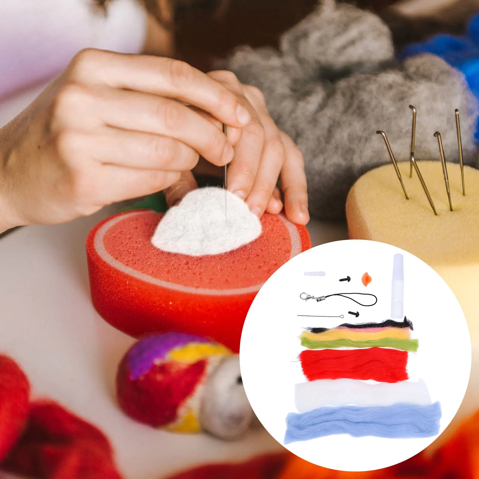 

1Set DIY Penguin Needle Felt Kit Complete Material Set Wool Felting Crafts for Home Ornament Creative DIY Supplies