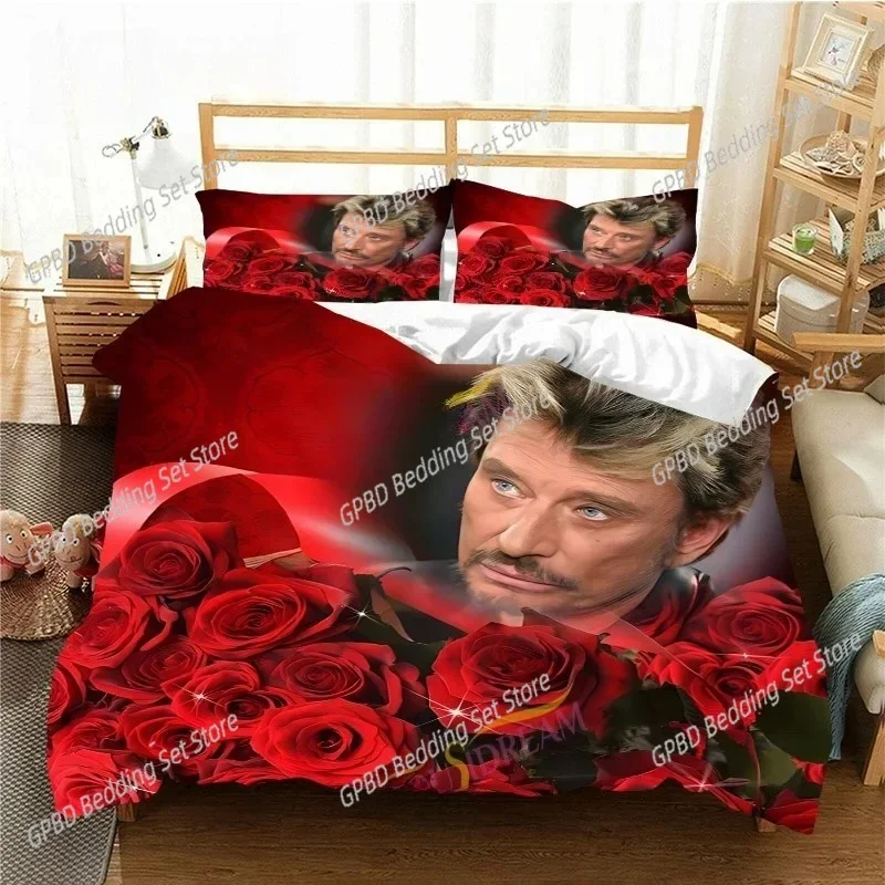 

France Rock Singer J-Johnny H-Hallyday 3D NEW Duvet Cover Pillowcase Bedding Set Adult Boy Girl Bedroom Decoration Single Double