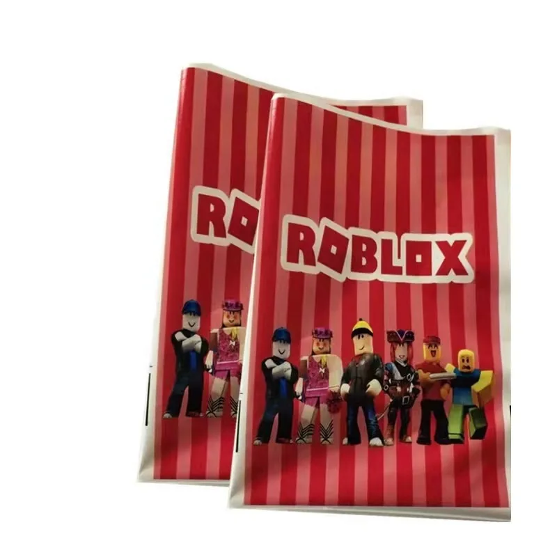 Game Roblox Figure Cartoon Themed Eco Tote BagsBirthday Party Gift Packaging Plastic Shopping Bag Party Supplies Gift