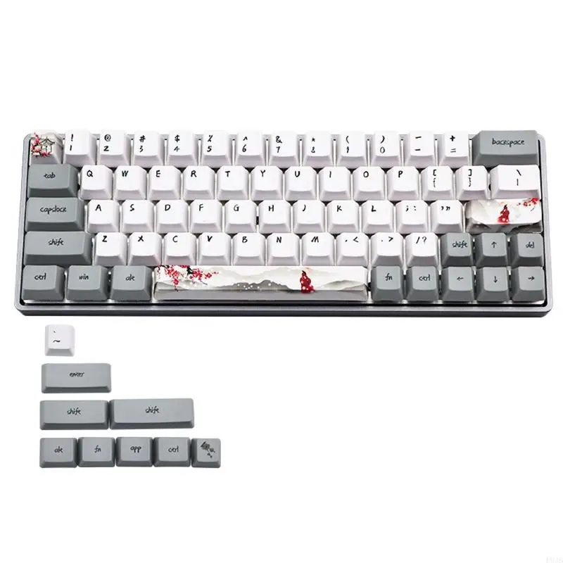 

P9JB Mechanical Keyboard Replacement Keycaps for GH60 GK61 GK64 73 Keys Dye Sublimation Keyboard PBT Keycaps
