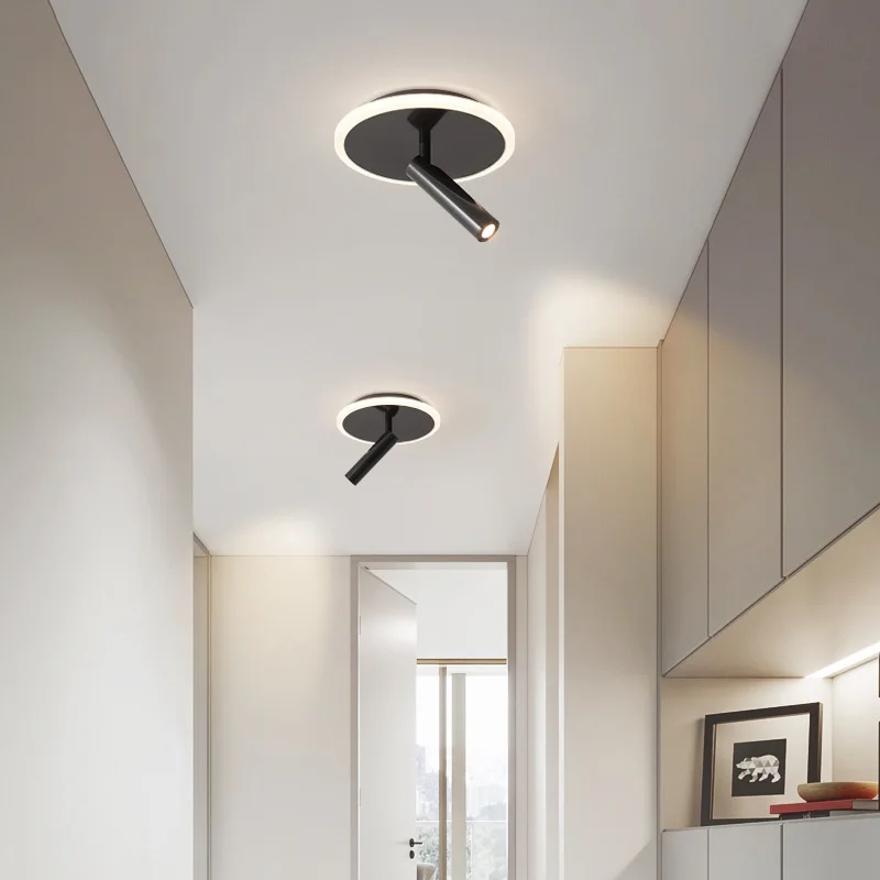 Rotating spotlight, living room, hallway, ceiling light, circular bedroom, cloakroom, hotel study, LED reading wall light