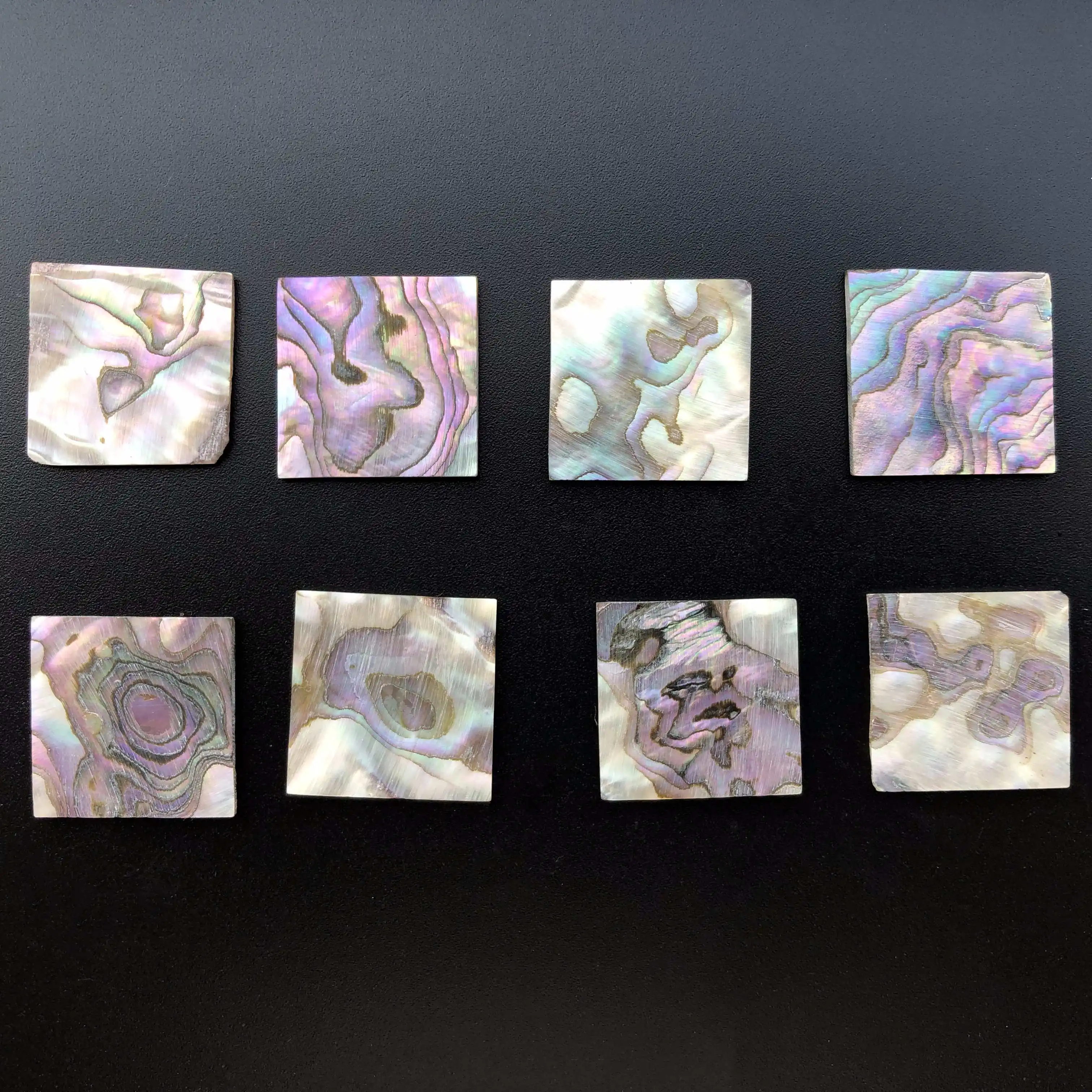 10x Abalone Shell 25x25x2mm Slice Inlay Guitar Luthier Rectangle Art Blank Square Mexico