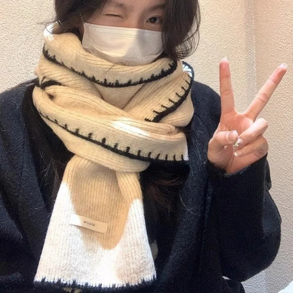 

New Knitted Neck Warmer Coldproof Warm Neckerchief Windproof Versatile Shawl Skiing