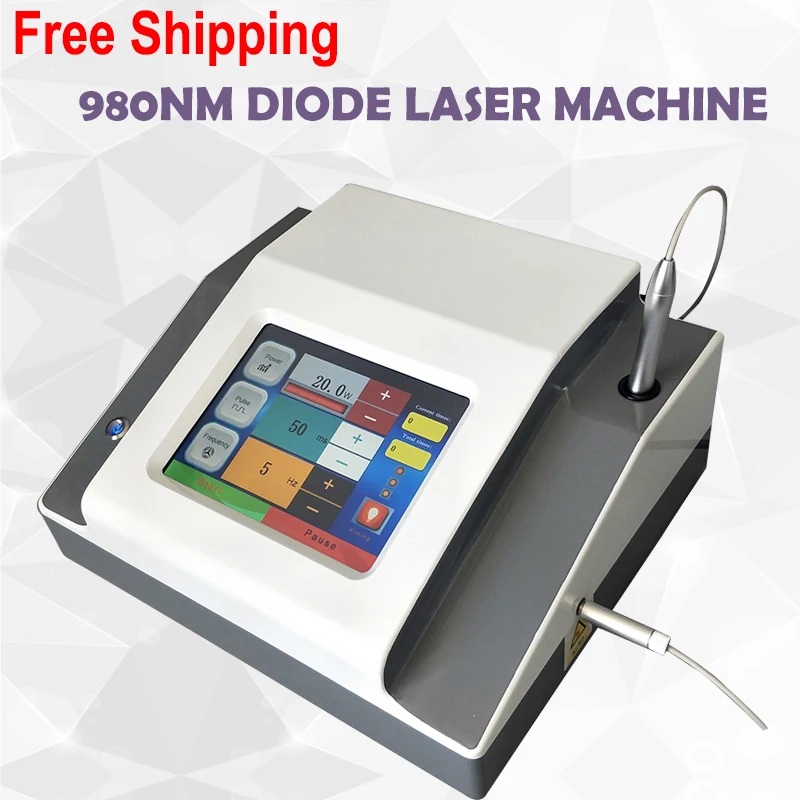 High Power 980nm Diode Laser With Cold Hammer Machine Vascular Remove Red Blood Silk Spider Vein Therapy Device