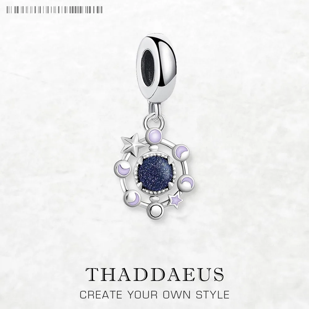 

Moon Phase Charms Pendant European Handmade Lucky Jewelry For Loved Ones New Vintage Gift