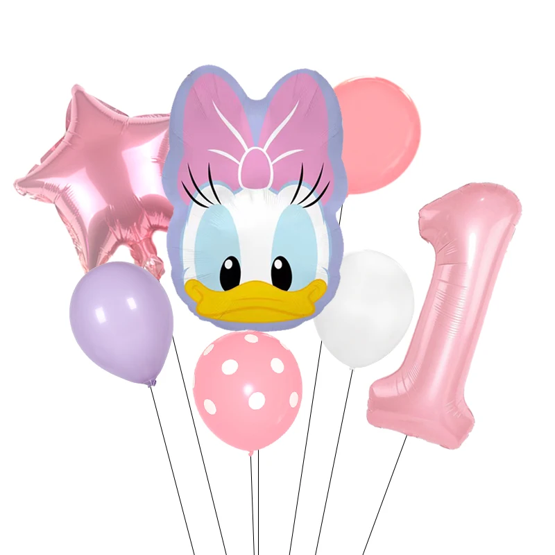 Cartoon donald duck Daisy Aluminum Film Balloon Set Spherical DIY Birthday Arrangement Party Decoration Balloons kawaii