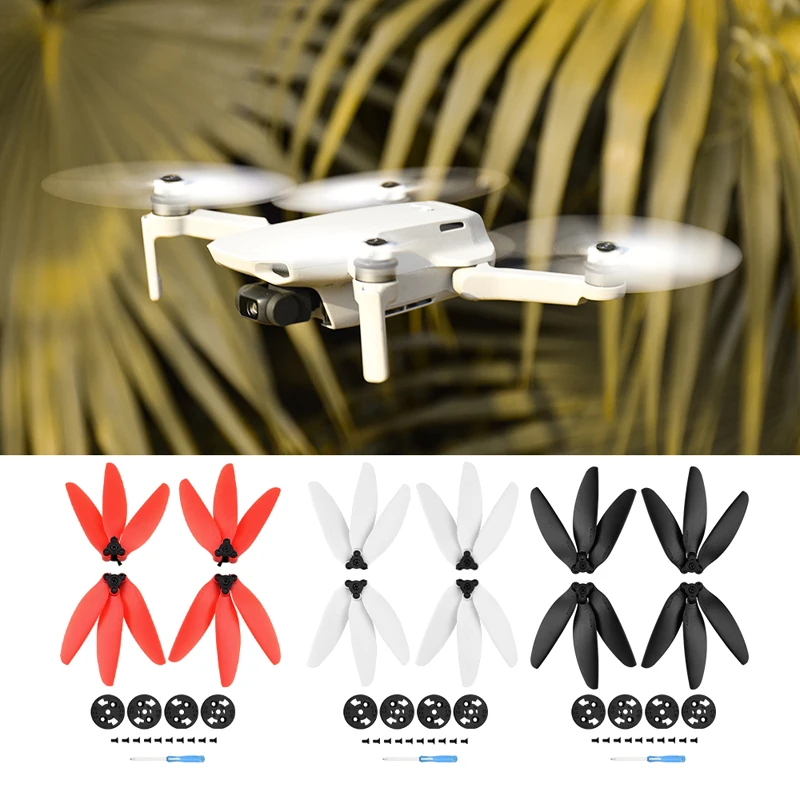 Picture 4: Quick Release 4726f Propeller For DJI MINI SE/1/2 For MAVIC MINI Three Blade Propeller Black/Red Drone Accessories