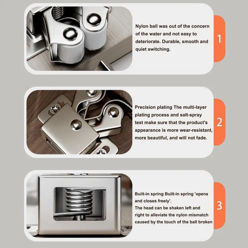 Magnetischer Schrankriegel, leistungsstarke Magnete für Schranktüren, robuste Magnetverschluss-Hardware, Türschnäpper für Heimstudio
