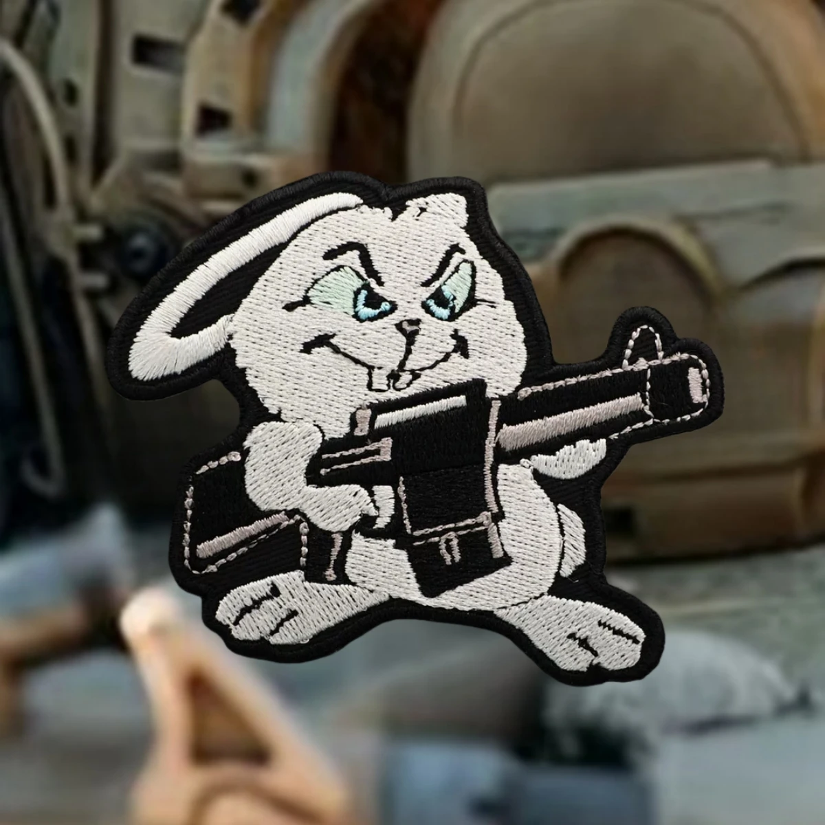 Parche táctico conejo bordado MOLLE gancho bucle insignia moral - imagen 4
