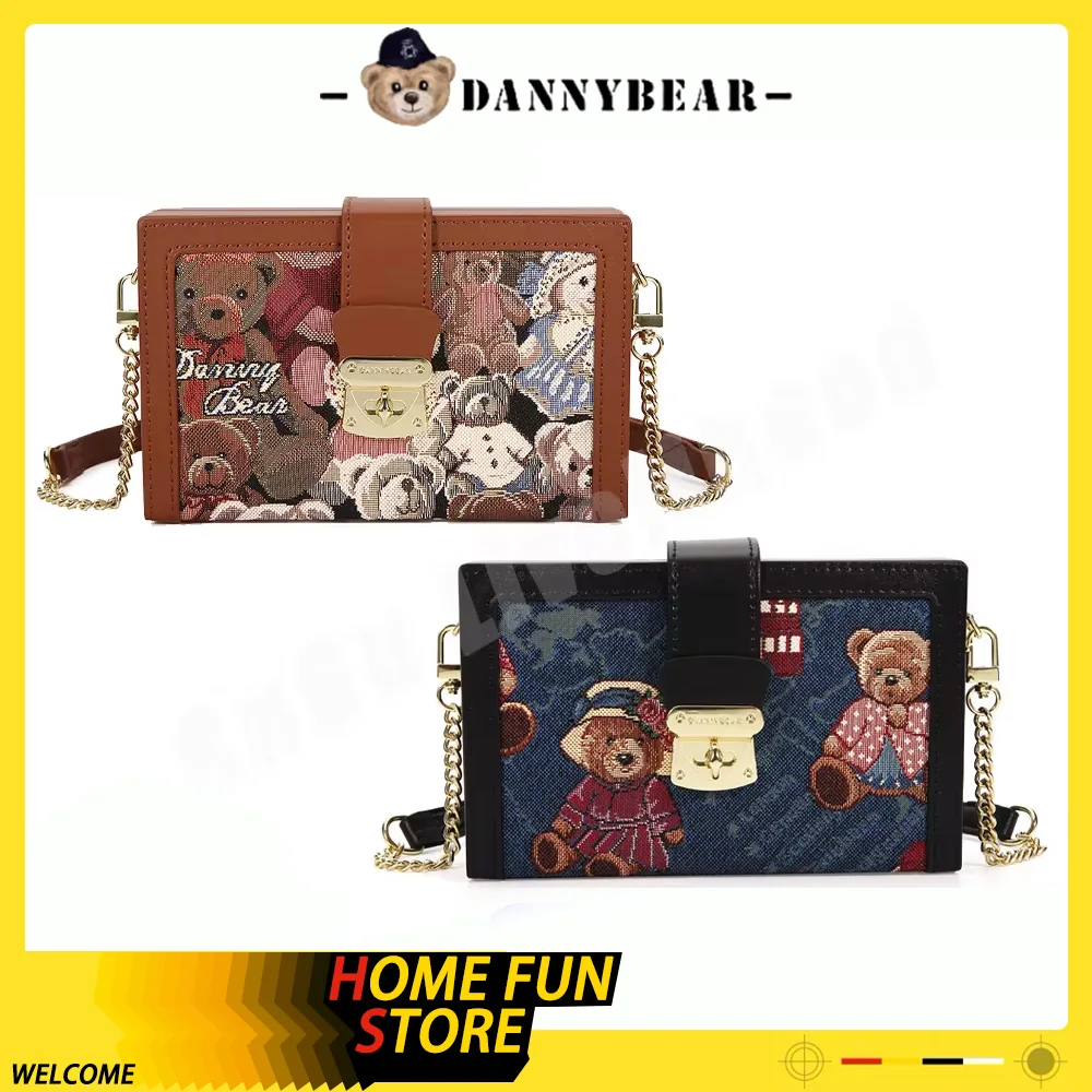 

Danny Bear Diagonal Bag Retro Light Chain Bag Banquet Bag Storage Travel Casual Necessaire Bag Women'S Bag Fashion Gifts Bag