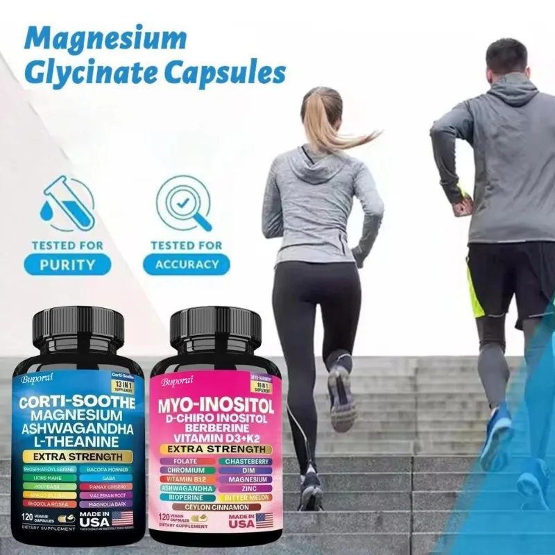 

Cortisol Support Myo-Inositol Multivitamin Combo - Hormonal Balance and Ovarian Health, Regulates Menstrual Cycles, Improve Mood