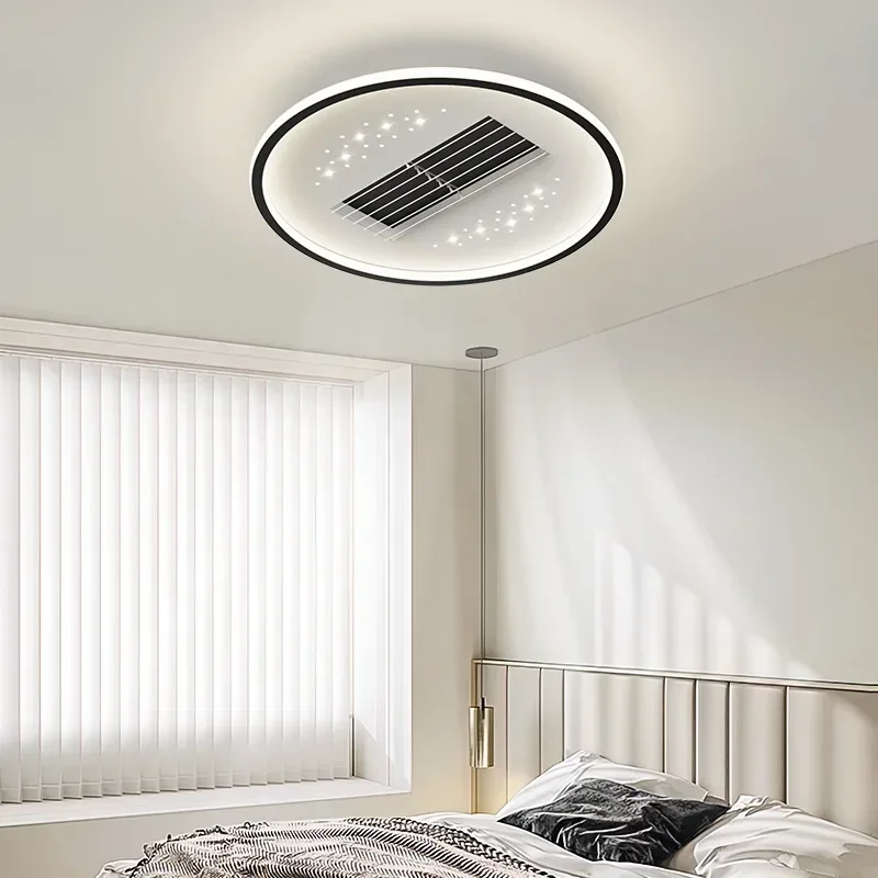 Year Living Room Leafless Fan Lamp Wind Wheel Invisible Master Bedroom Dining Room Modern Minimalist Ceiling Luminaire