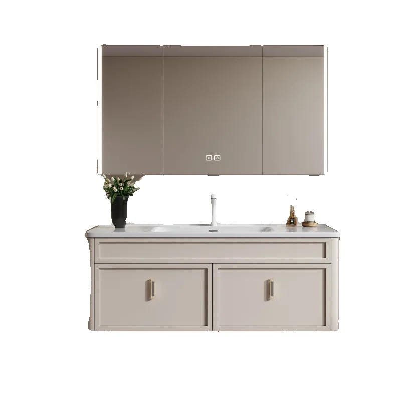 

French oak paint bathroom cabinet combination ceramic integrated basin washstand toilet