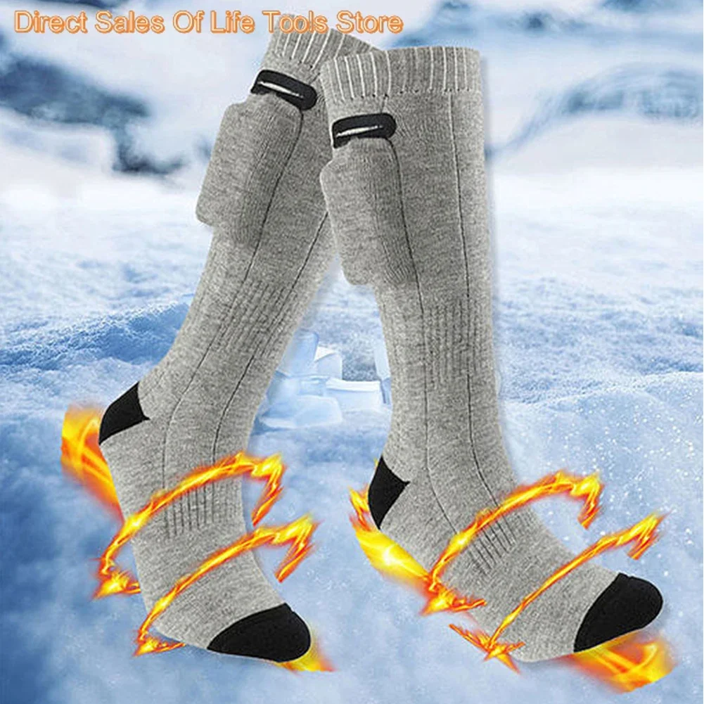 Unisex Heated Socks With USB Thermal Insulated Socks Winter Electric Heating Socks Outdoor Spots Heated Boot Camping Skiing Sock