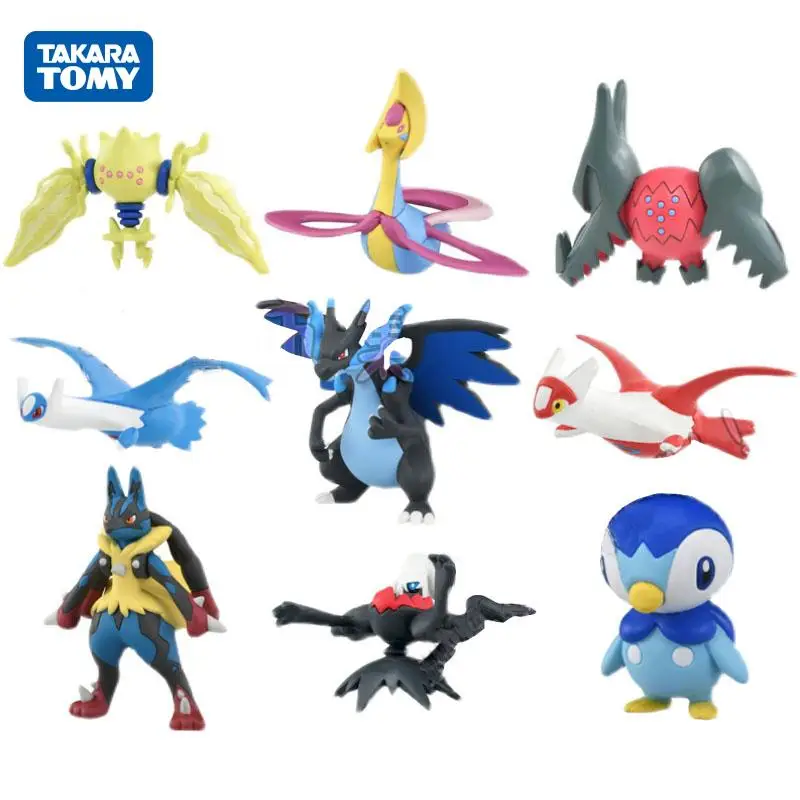 Genuine TAKARA TOMY Pokemon MS Series Charizard Lucario Piplup Torterra Action Figure Model Toys Gift for Birthday Children