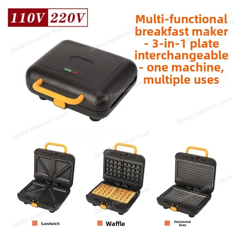 

Sandwich Machine, Household Dish Changer Three-in-one Breakfast Machine, Light Food Machine, Griddle and Waffle Machine