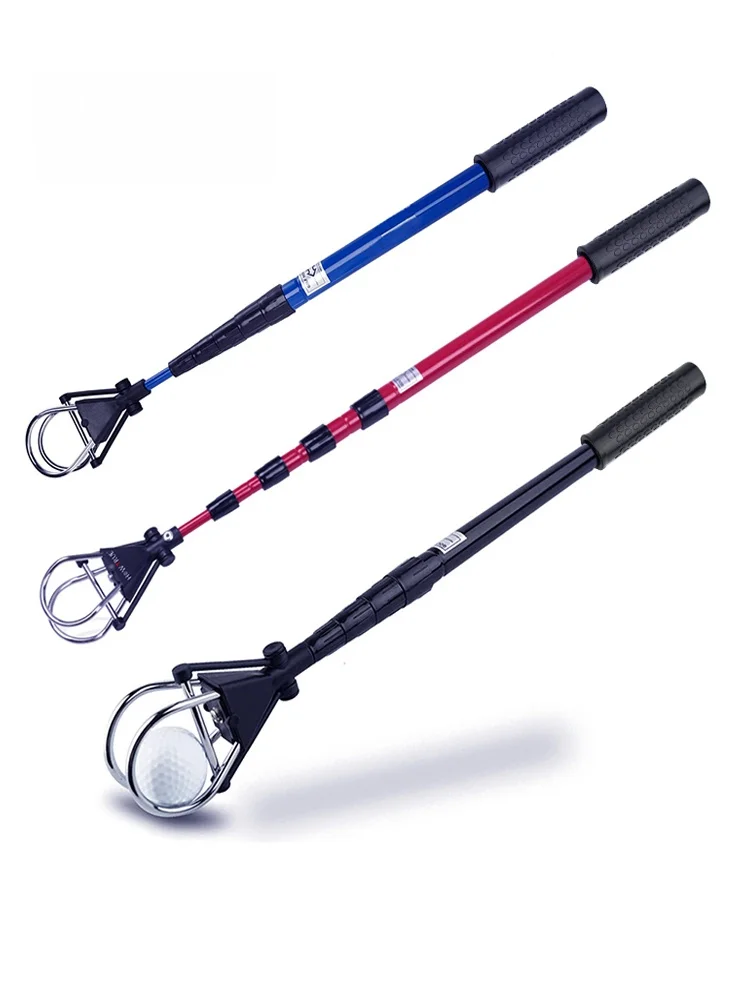 Adjustable Aluminum Alloy Golf Ball Reacher How True Three Four Five Six Sections Extendable Ball Picker up for Golf Fans