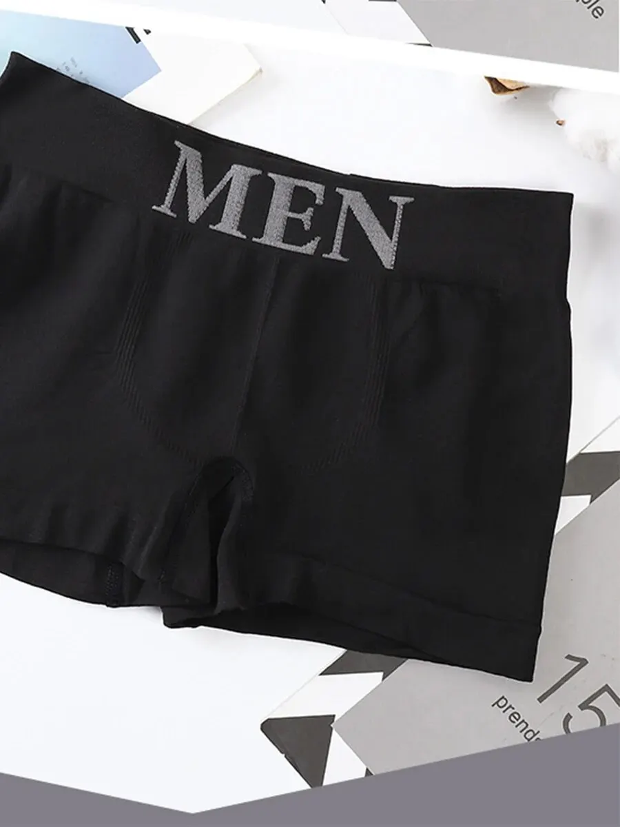 5 pezzi da uomo ad alta elasticità tinta unita comodi boxer slip mutandine collant traspiranti