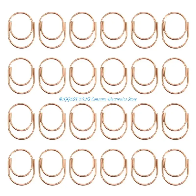 24pcs زخرفة الورق paperclips الورق الفولاذ المقاوم للصدأ مقطع مرجعية صغيرة مقاطع مرجعية