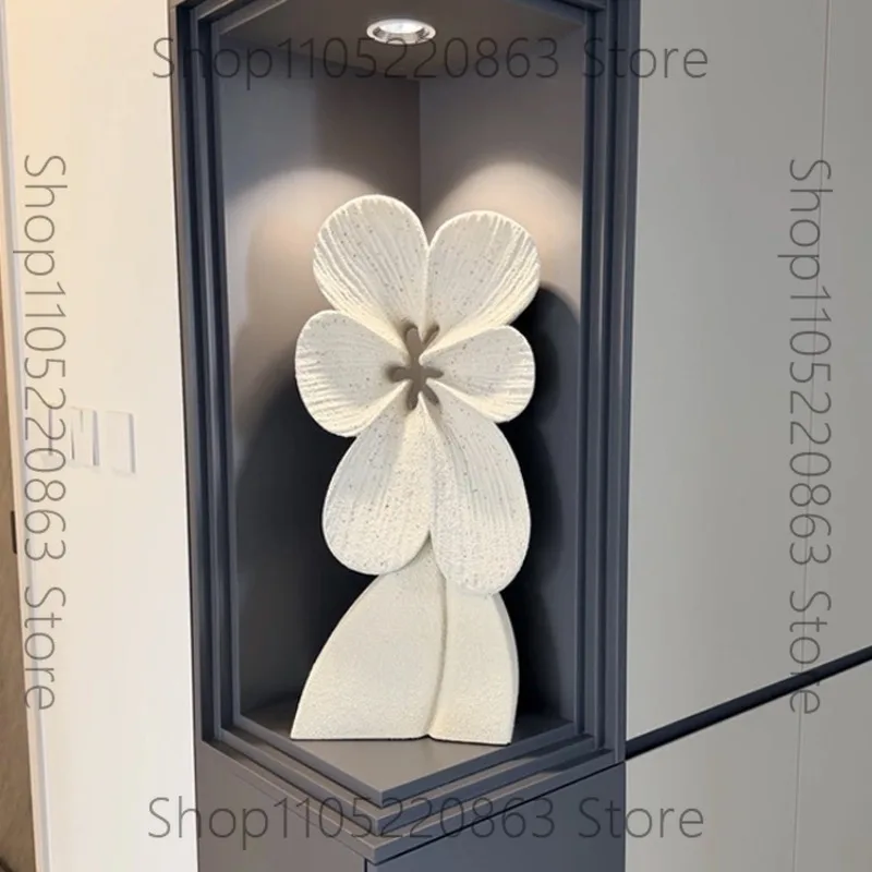Modern simple flower language sculpture art ornament model room hotel home living room desktop soft decoration