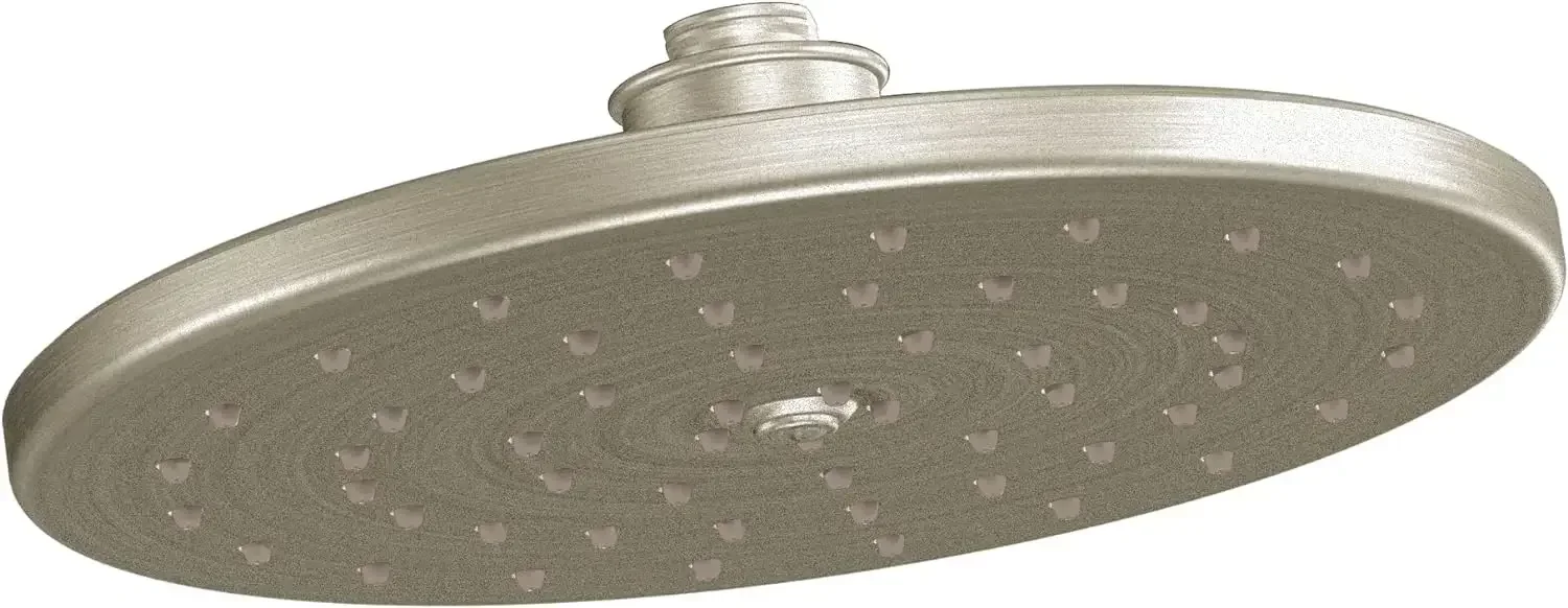 Waterhill Brushed Nickel 10-Inch Wide Single Function Rain Showerhead with Immersion Rainshower Technology, S112BN