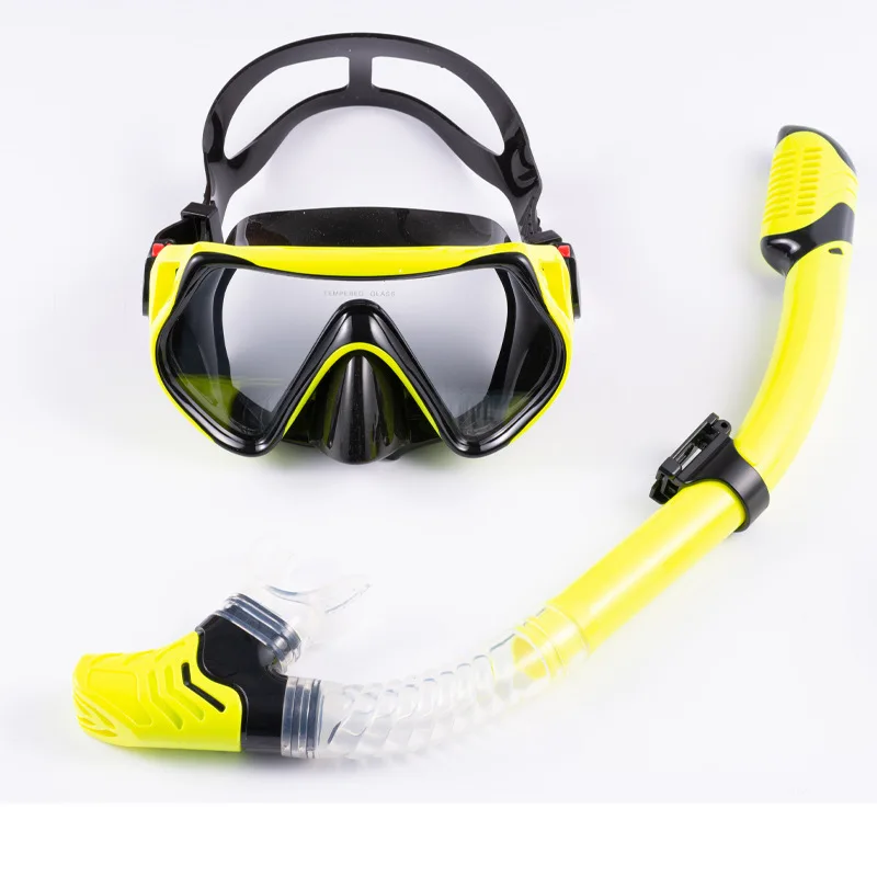 Water Sports Freedom Goggle Snorkel Set Men's and Women's Adult Large Frame Silicone Dive Mask Full Dry Rebreather Diving Gear