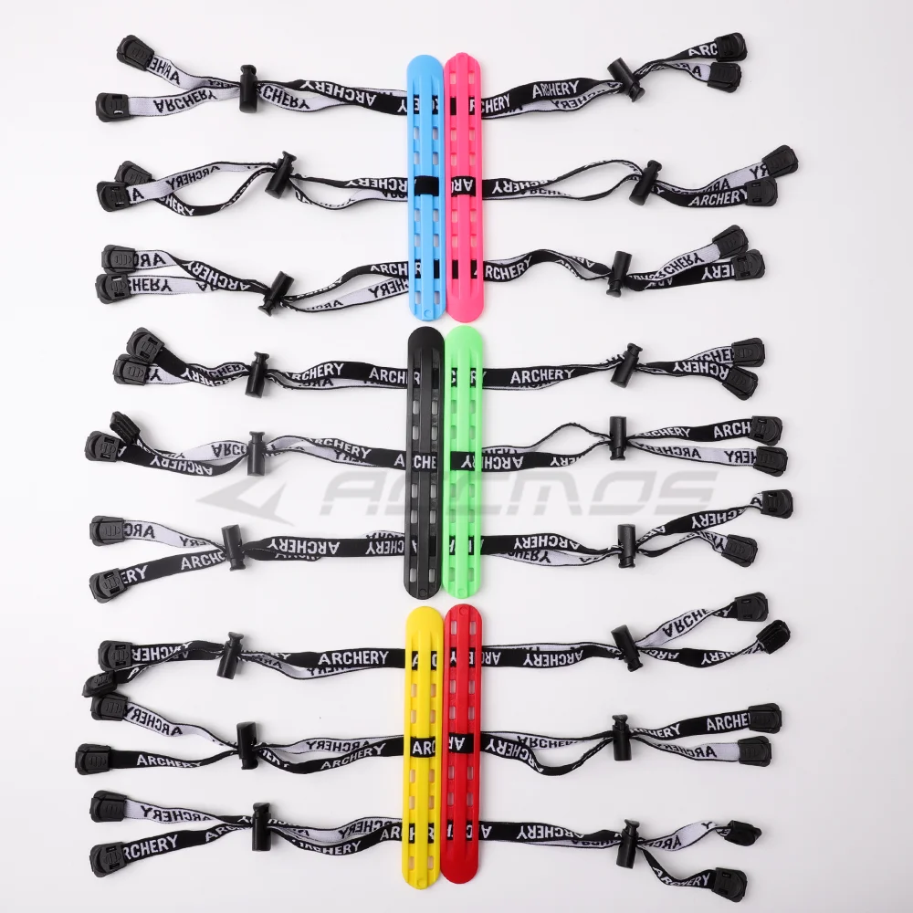 Bogenschießen Armschutz Langer Bandgurt Hartplastik Armschutz Universelle verstellbare Schutzausrüstung für Outdoor-Jagdschießen – Detail 1