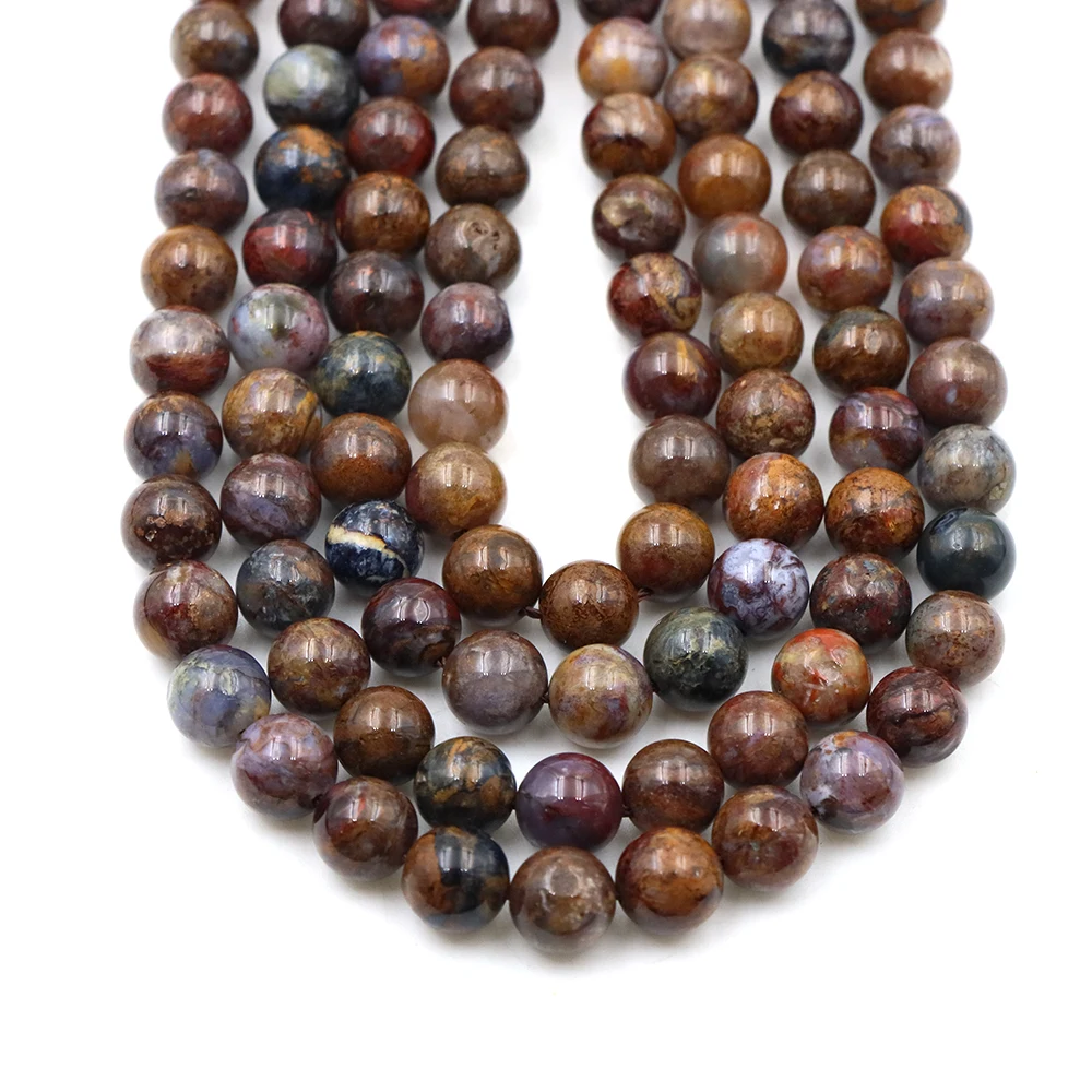 Natural Stone Ocean Agate Beads 4-12mm round Loose Spacer for DIY Jewelry Making - 15 Inch Strand for Bracelets And Necklaces