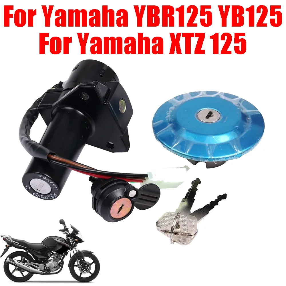 

For Yamaha YBR 125 YB 125 YBR125 YBR125Z YB125 XTZ125 XTZ Motorcycle Ignition Switch Lock Key Ignition Start Fuel Tank Cap Lock