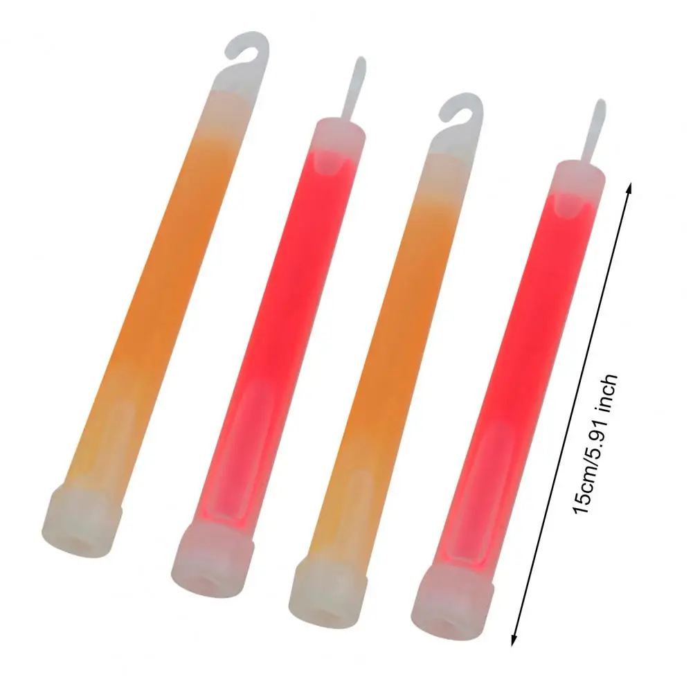 12-24 개 글로우 스틱 후크 6 인치 형광등 하이킹 캠핑 야외 비상 콘서트 파티 라이트 스틱
