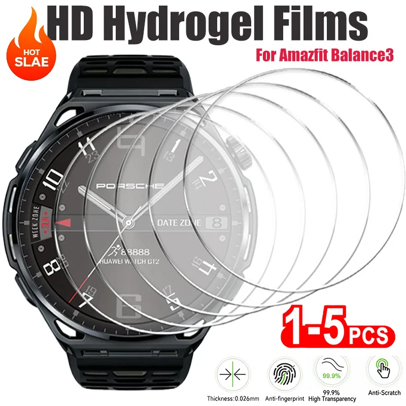 Screen Protector For Amazfit Balance 3 Hydrogel Film Scratch-Resistant Ultra-Thin Screen Protector For Huami Amazfit Balance3