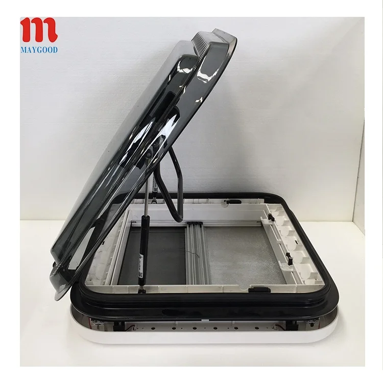 500x500mm RV Caravan Skylight With Black Inner Frame Rv Top Window Camper Roof Window For Rv Accessories