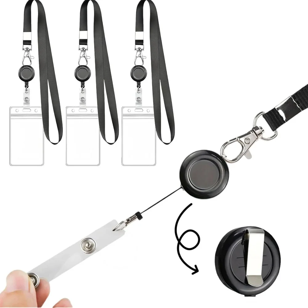 Card Sleeve Pull Reel Comfortable Business Work Card Holder Retractable Badge Holder Retractable Pvc Card Holder For Event Trade