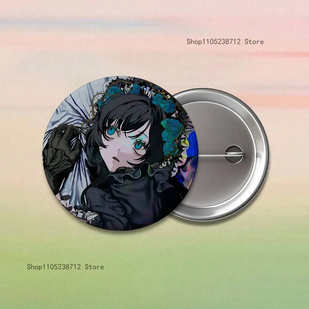 A-AdoS أنيمي لطيف شارات زر جولة الإبداعية دبوس بروش شارة حقيبة ديكور المشجعين جمع الأصدقاء الهدايا