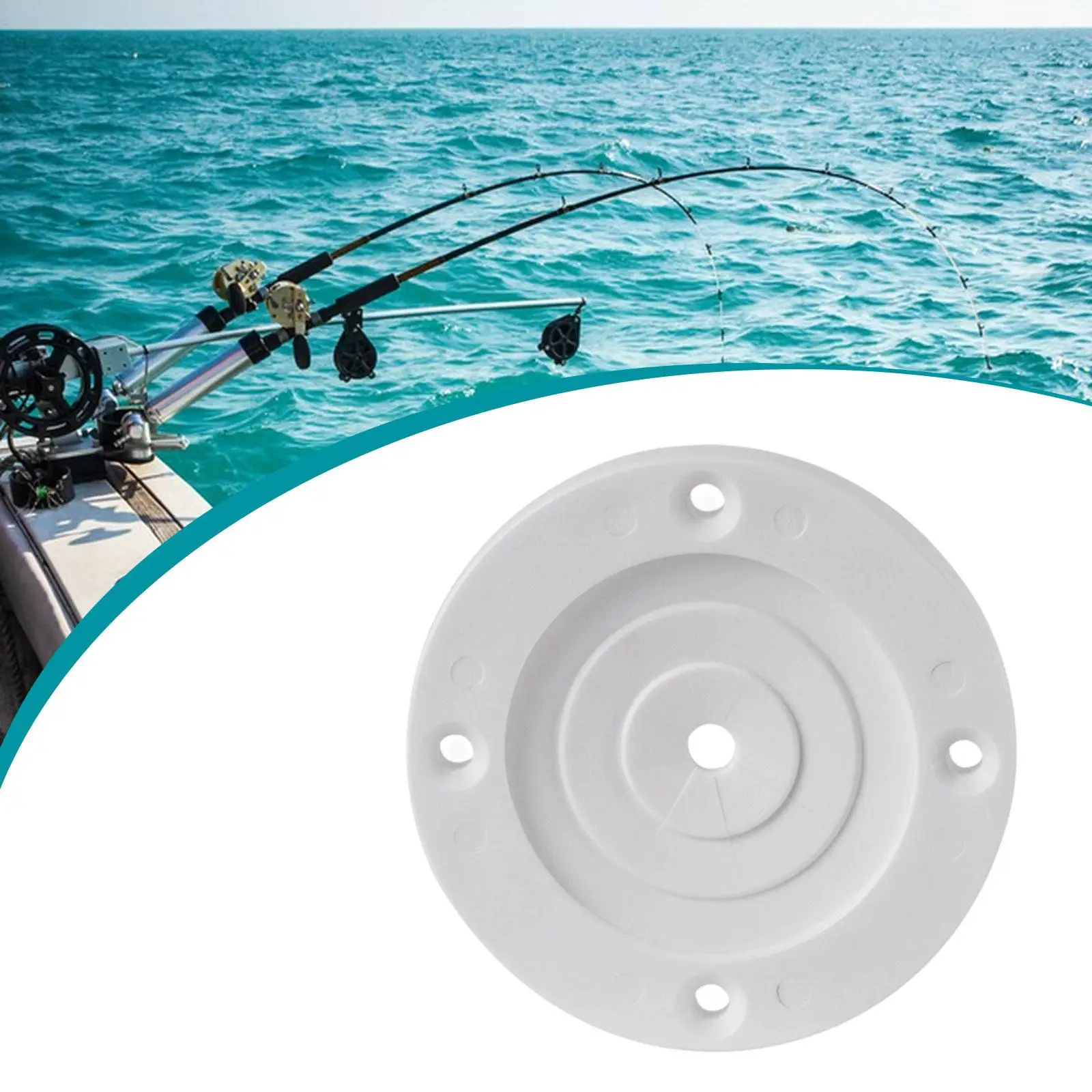 Easy Installation Fishing Rod Ring PVC Boat Rod Holder Compact Protective Guard Space Saving for Marine Rod Accessory Support