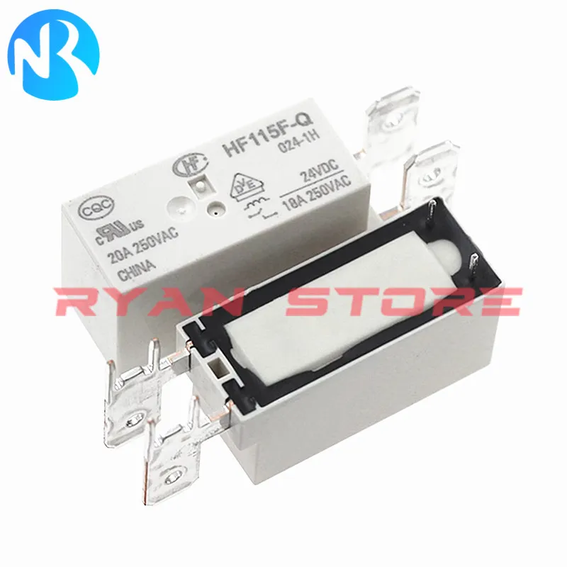 5Pcs HF115F-Q-005-1H HF115F Q 012 1H 115F-Q-024-1H HF115F-Q-048-1H HF115F Q 006 012 024 1D DC5V 12V 24V 48V 16A 18A Power Relay