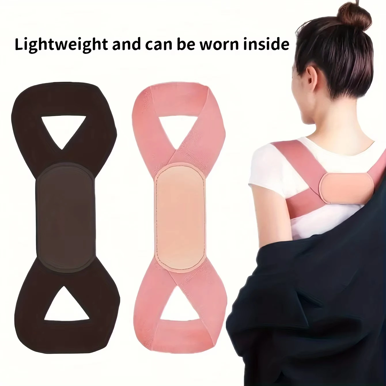 Invisible breathable posture correction belt for women, daily back support and posture improvement