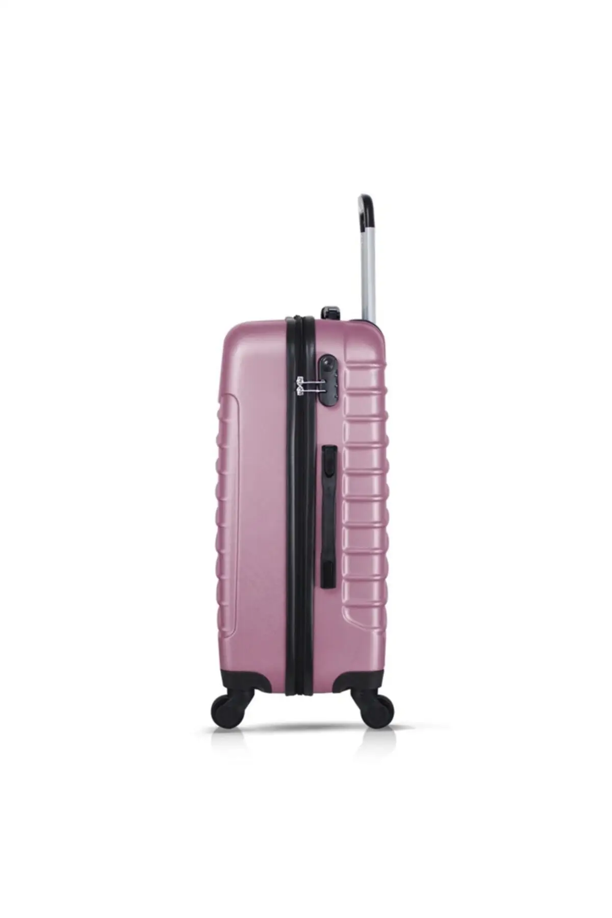 Unisex  Classic Abs 3-Piece Suitcase Set Rose Gold
