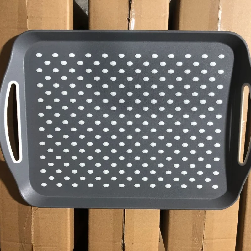 

Non-Slip Food Organize Tray Non-Stick Eco-Friendly Plastic Food Serving Tray with Handle for Home Kitchen Lap Trays